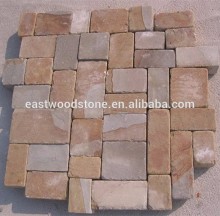 tumbled rainbow sandstone tiles for paving