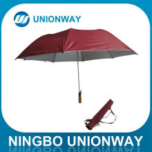 27 inch golf umbrella/ dark red golf umbrella/ 2 folding golf umbrella