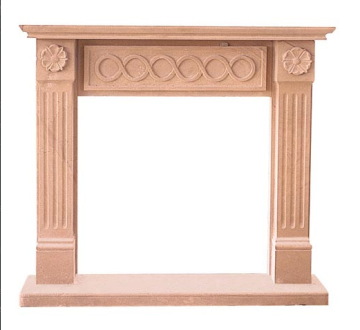 Top Quality Customized Natural Stone Sandstone and Granite and Marble Pink Sandstone Fireplaces