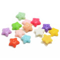 Mixed color Glaze Star Beads Flat Back Cabochon 100pcs/bag For Handmade Craft Decor Bedroom Ornaments Beads Slime