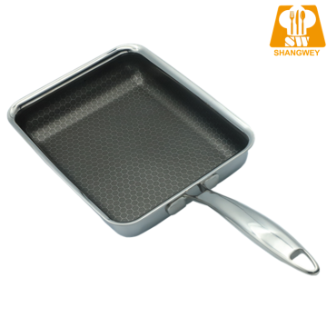 Eterna Coating Square Fry Pan with Induction Bottom