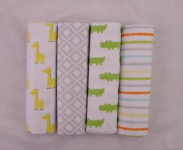 4-pack Baby Receiving Blankets Flannel