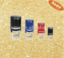 Round Plastic Alphabet Office Self-Inking Stamp