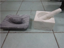 Square Stone Mortar and Pestle