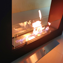 High-End Rectangular Real Flame Ethanol Fireplace Insert