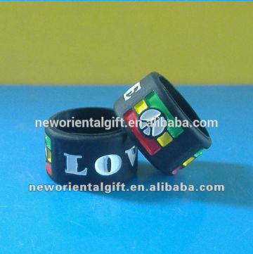 colorful silicone rubber finger ring