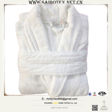 White Color 100% Cotton hotel bathrobe,terry bathrobe,towel bathrobe