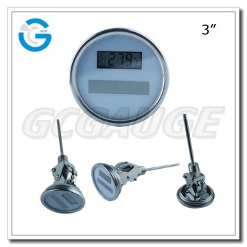 High quality solar digital thermometer with flexible probe