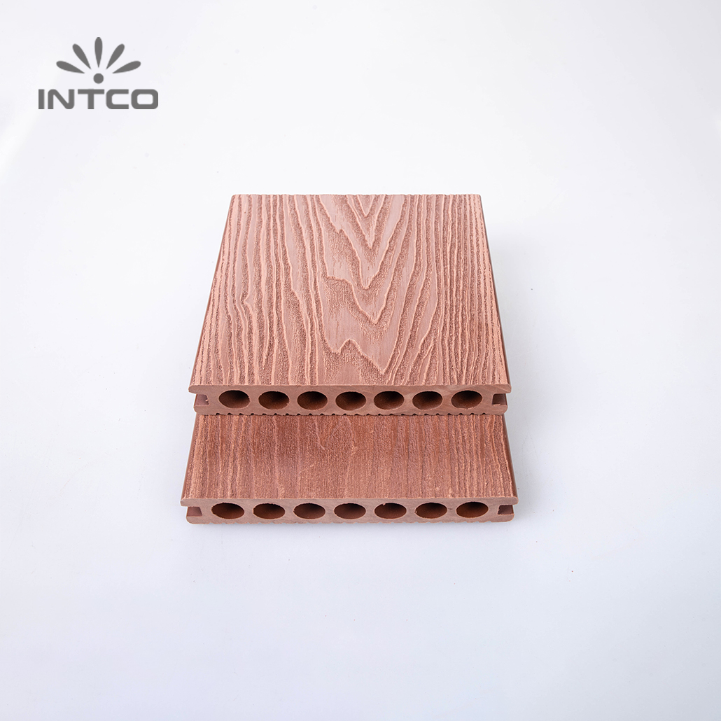 INTCO Factory Cheap Price Easy Install Waterproof Fireproofing Decoration Office Building Outdoor WPC 3D Composite Decking