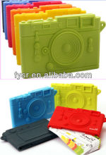 Camera shaped card holder,silicone business card holder
