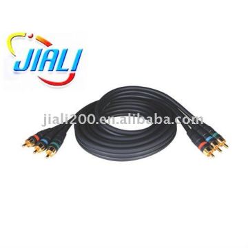 Component Audio Video Cable gold 3RCA