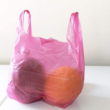 Bolsos de compras transparentes rosados ​​rojos coloridos al por mayor