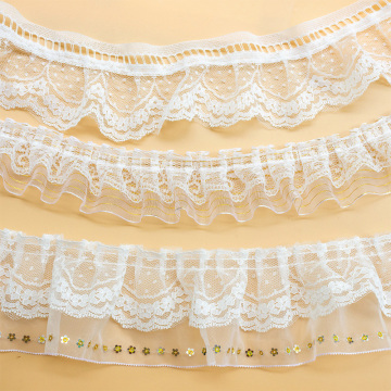Factory Direct Sewing Materials: Frilly Trims, Embroidered Lace, Stars, Sequins, Mesh Lace, and Wedding Fabrics