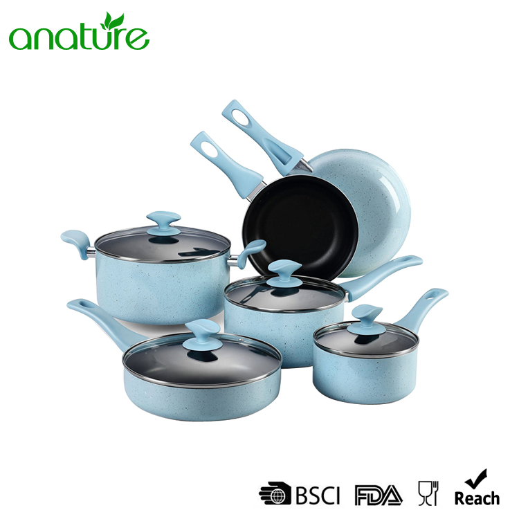 Popular 10 Pieces Marble Cooking Set