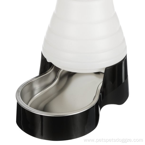 Pet Feeder Stainless Steel Bowl Dry Kibble Dispenser