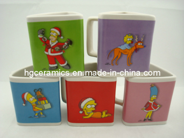 Christmas Pringting Mug, Triangle Mug