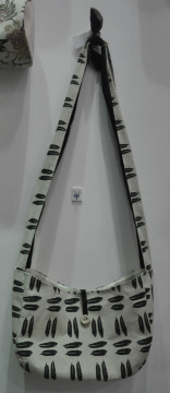 cotton fabric shoulder bag