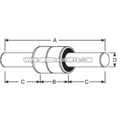 Double Solid Stem Gauge Wheel Bearing 885118B