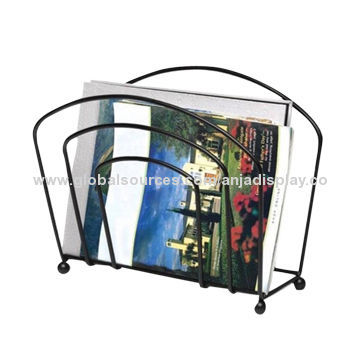 Metal book rack, improves added value of commodities