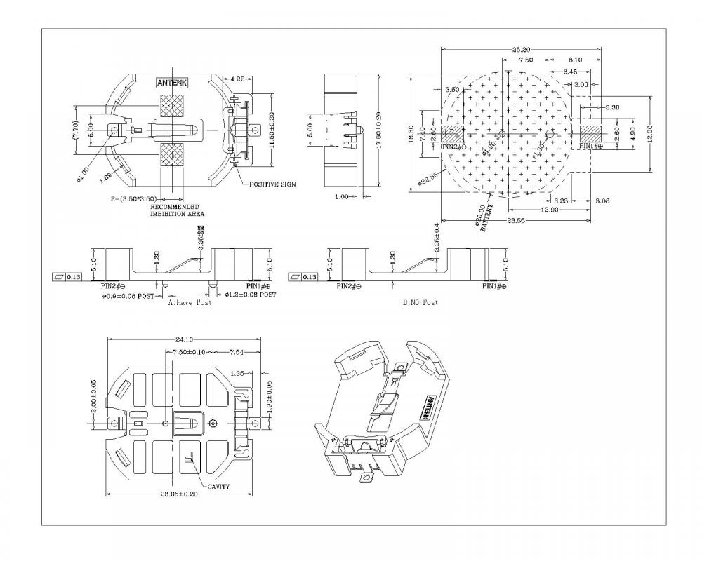 BT-M-G0-A-063 Держатели монет для CR2032 SMT