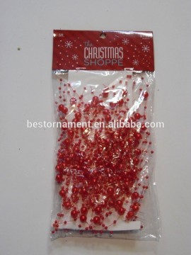 5 FOOT RED BEAD GARLAND VALENTINES DECORATION