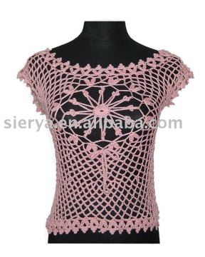 CROCHET SWEATER/HAND CROCHET GARMENT/LADY'S HAND CROCHET GARMENT