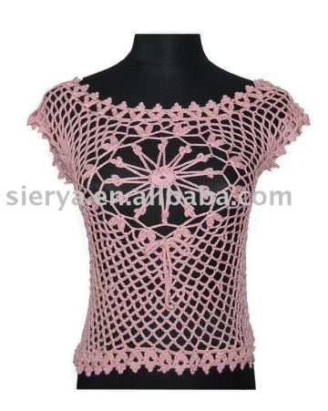 CROCHET SWEATER/HAND CROCHET GARMENT/LADY'S HAND CROCHET GARMENT