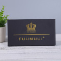 Luxury Gold Logo Black Paper Box Slips Packaging
