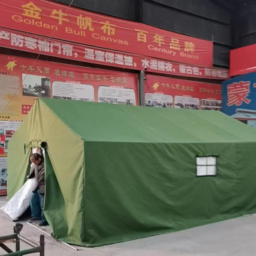 Large fire rescue tent