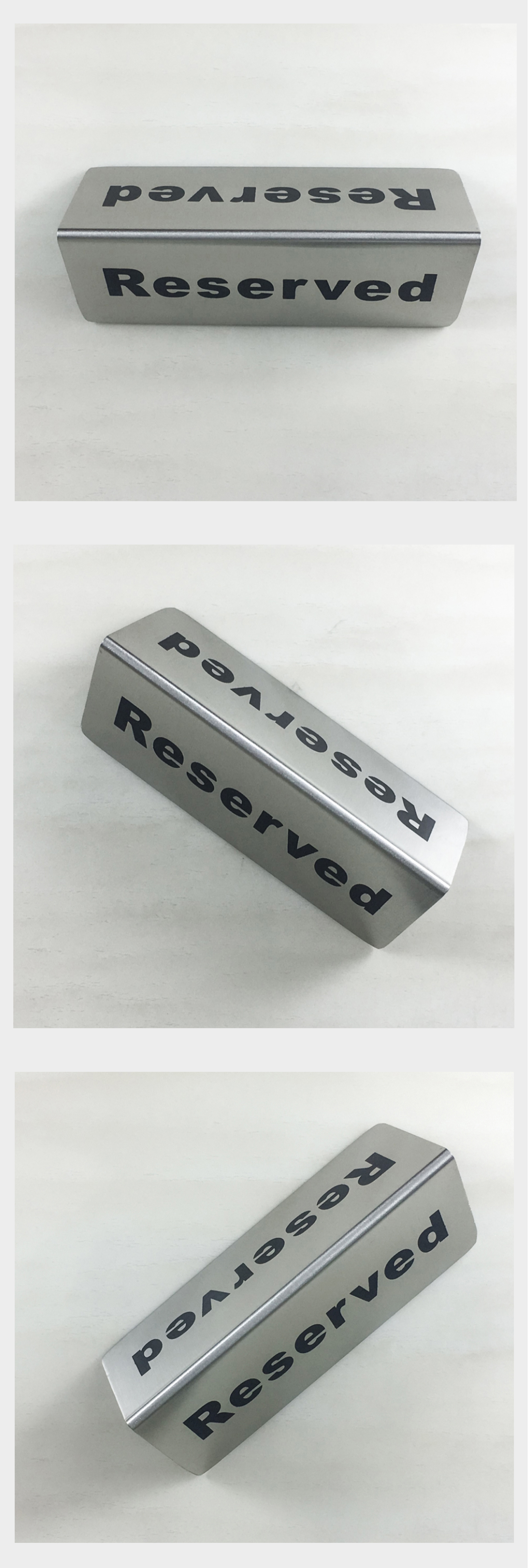 Restaurant Stainless Steel Reserved Table Sign