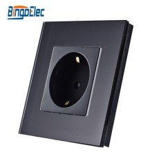 crystal glass panel socket with usb modular socket free matching golden color