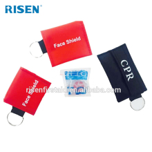 First Aid kit cpr breathing barrier mouth guard with keychain for training use