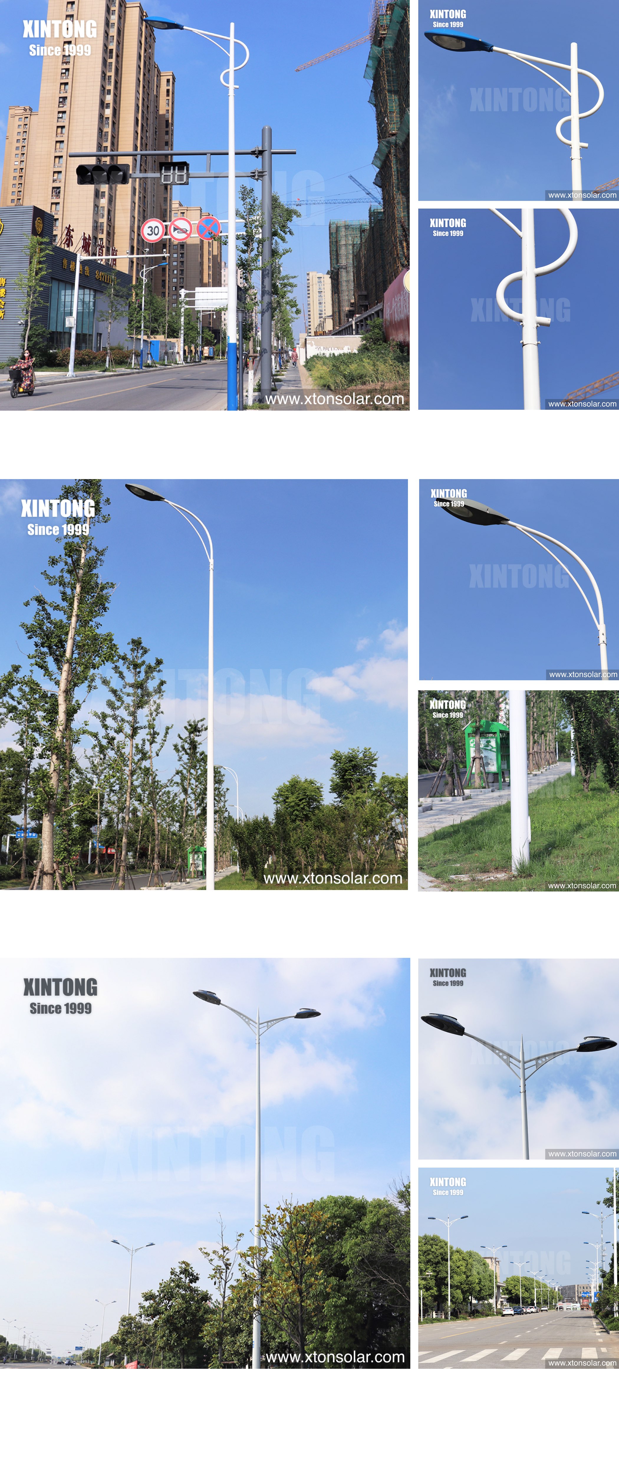 XINTONG 1.5m single pole arm for street light lamp poles