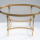 Ellipsoid Glass Top Stainless Steel Living Room Table