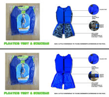 Sun Protection Kids Swim Float Suit Swimwear / Floatation Swim Suit / Boy Play In Water