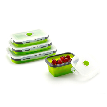 Silicone folding lunch box