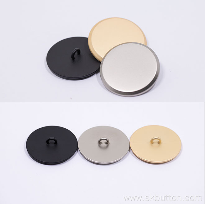 matt black shank buttons flat back button