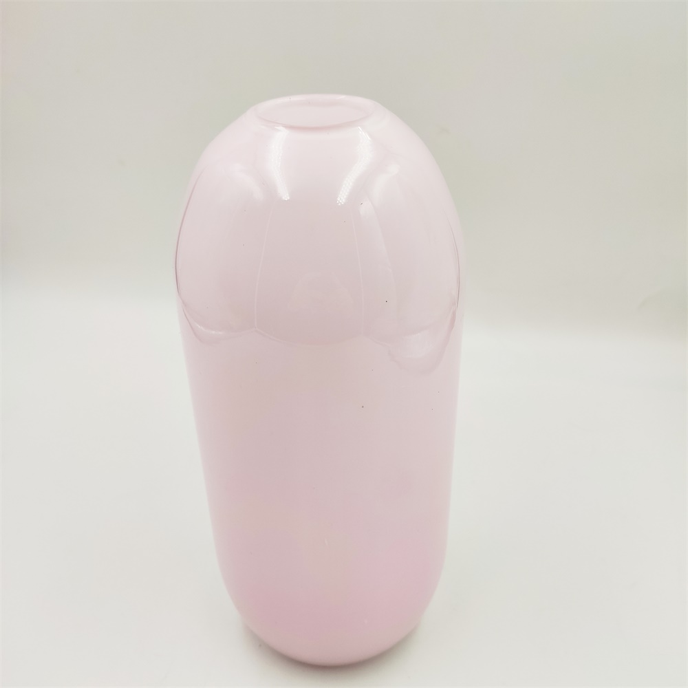 Pink Swirl Glass Vase Tabletop