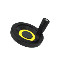 Bakelite Small Handwheel with Rotating Handle - Black Machine Tool Handwheel with Full Spoked Female Thread