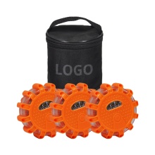 3 Pack Red Traffic Warning Emergency Flares - Portable LED Road Flares