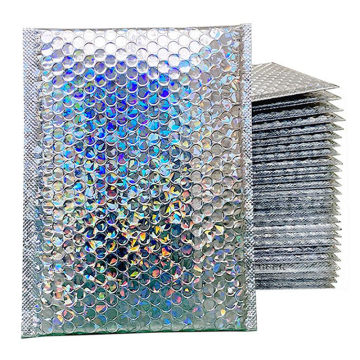 Customize Hot Selling Glitter Metallic Holographic Bubble Mailers for Package Delivery