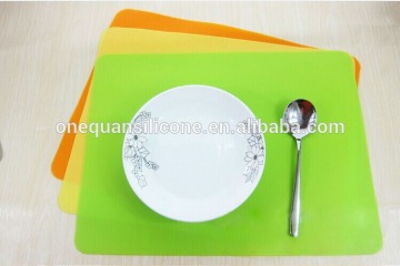 anti slip table mat print silicone placemat kids square table mat