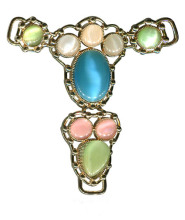 Vintage Sandal Chain with Colorful Opal Trim