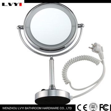 Best selling round chrome plating lamp table cosmetic mirror