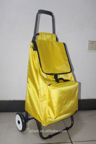 shopping bag trolley cart coin with 4 wheels