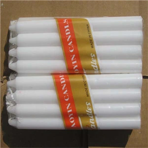 China Candle Making Decorative Spiritual White Plain Candle with Cellphane Pack