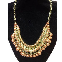 Chain Necklace with Imitation Pearls