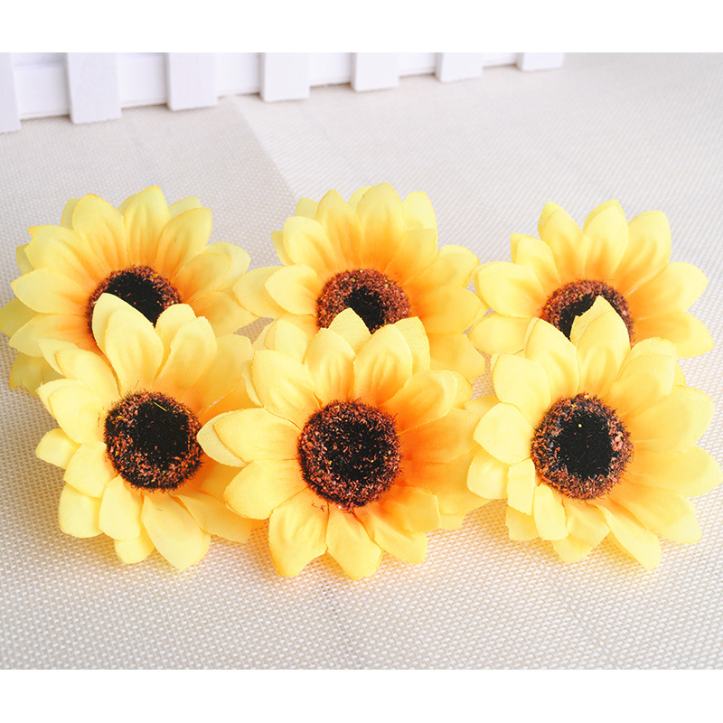 Simulation solar flower wholesale handmade silk cloth flower sunflower chrysanthemum DIY artificial flower accessories