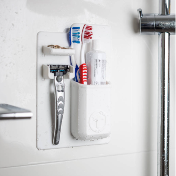 Organisateur de salle de bain de brosse à dents en silicone personnalisé
