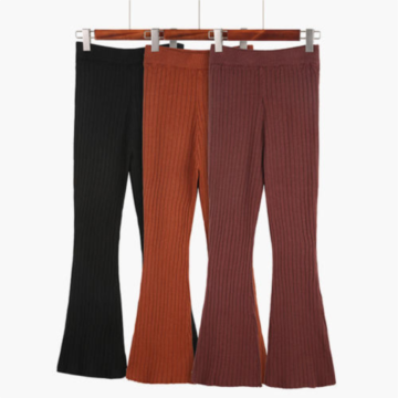 New Design Knitted Flared Pants